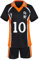 MarsVook High School Uniform Jersey Volleyball Kostüm für Anime Haikyuu Karasuno Cosplay Sportanzüge - mehrfarbig - X-Large
