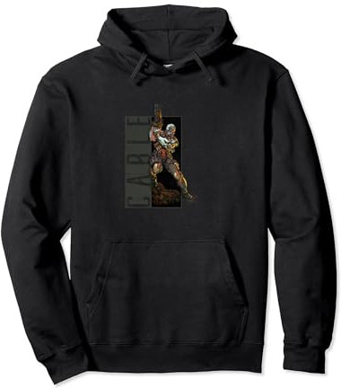 Marvel X-Men Cable Action Pose Vintage Pullover Hoodie