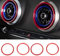 Air Vent Dekoration Trim, 4 Stück Autoinnenraum Air Vent Outlet Abdeckung Trim Dekorativer Ring Luftauslass Aufkleber Aluminiumlegierung Zubehör Fit für A1