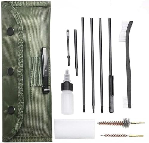 10 Pezzi .22 22LR .223 556 5.56mm Kit di Pulizia per Fucile/Pistola/Pistola Asta di Pulizia per Fucili Spazzola in Nylon Pulitore Accessori per Pistole Strumenti Puliti