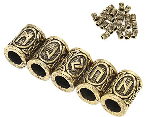 Wikinger Haarschmuck, Wikinger Bartperlen Attraktives Stilvolles Zinklegierungsmaterial DIY Dekorativ für Dekoration