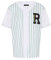 Baseballshirt Trikot gestreift T-Shirt Hemd Weiß-Grün S