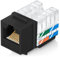 Everest 90° Angled RJ45 Cat6 Keystone Jacks 10-Pack in Black - Slim Profile Female RJ45 Connectors - Cat 6 Keystone Jack - Compatible with 90° Angled Speed Termination Tool - easyJACK (B094WB91H3)