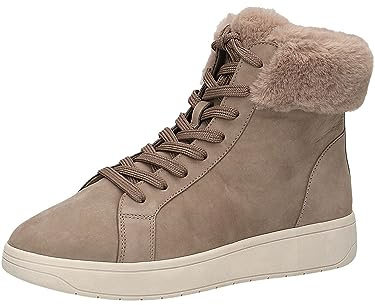 CAPRICE Damen Sneaker hoch mit Fütterung Memotion Winter Fell Weite G, Braun (Mud Nubuc), 38 EU