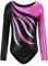 M?dchen Metallic Turnanzug Langarm Gymnastik Tanzbody Gl?nzende Leotard mit Strass Trikot Turnkleidung Tanzkost?m Gymnastikanzug Trikot Kinder Gymnastikbody Gym Kleidung Trikotanzug Rose 8-9 Jahre