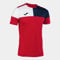 Joma Kurzarmshirt Mann Crew V rot Marineblau Weiss