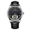 Aesop Tourbillon Herrenuhren Echtes Tourbillon Uhrwerk Mechanischer Handaufzug Armbanduhren Saphirglas Wasserdicht Business Luxus Klassische Uhr 7061(Silber-Schwarz-Leder)