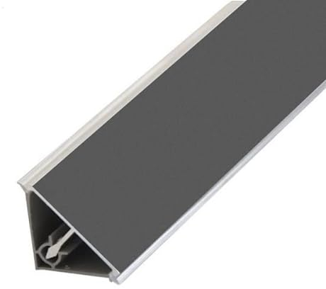 Evotrade Alzatine per piani da cucina, spalletta per top, lunghezza 2 metri in PVC | Colori a Scelta + Accessori (2 tappi finali + 2 giunzioni angolari) MADE IN ITALY (Piombo)