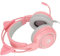 Auriculares con Orejas de Gato, Auriculares Rosas con Micrófono con Cancelación de Ruido, Auriculares con Orejas de Gato con USB Y Conector para Auriculares de 3,5 Mm, Sonido Claro (Rosa)