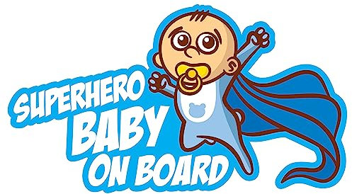 Autoaufkleber Superhelden-Baby on Board, 220 mm x 120 mm
