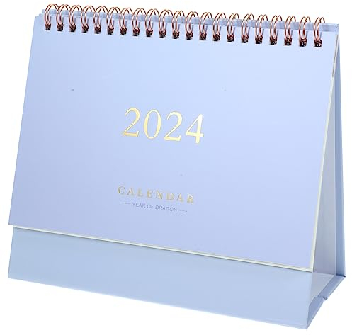 TOYANDONA Tischkalender 2023–2024 Stehend Umklappbarer Monats-Tischkalender (7 5 X 6 4) Von Juli 2023 Bis Dezember 2024 Akademischer Jahres-Tischkalender Mit Doppeldrahtbindung Violett