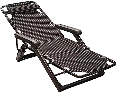 Lanmmraifc Campingliege Sonnenliege Hoch Senioren Klappstuhl Hochlehner Relaxliege Gartenliege Verstellbarer Rückenlehne Saunaliege für Erwachsene, Reisen, Büro, Angeln