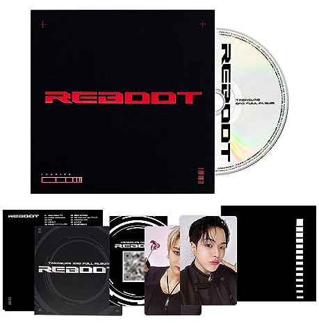 TREASURE - 2ND FULL ALBUM [REBOOT] (DIGIPACK Ver.) Sleeve + Cover + Booklet + CD + Selfie Photocards + QR Lyrics Card + Folded Poster+ 5 Extra Photocards