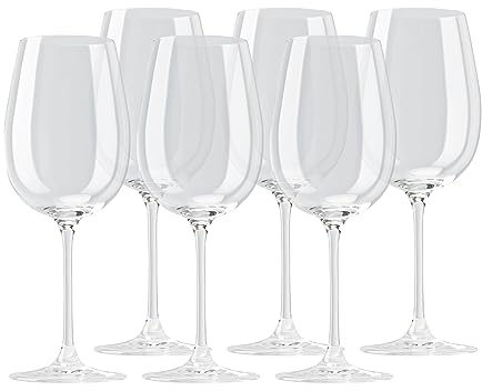 Rosenthal DiVino Rotweinglas Bordeaux Glatt 6er Set Rotweinkelch Rund Ø 6,5 cm h 24,2 cm 580ml Kristallglas