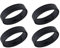 ANNEFIT Leder Uhrenarmband Schlaufe, 4 Stück Ersatz Uhrenband Schlaufe Halter, Kompatibel mit 22mm Uhrenarmbänder (Schwarz)