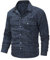 Mr.Stream Herren Kariert Flanellhemd Langarm Western Cowboy Vintage Pearl Druckknöpfe Arbeitshemd Freizeithemden Mit Brusttasche 3266 Blue L