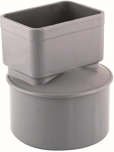 Raccord / Manchon PVC Ø 100 pour descente gouttiere Aluminium 82 x 56 mm