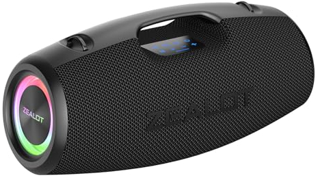 Docooler S78 Tragbarer kabelloser Lautsprecher, leistungsstarker Subwoofer, Stereo-MP3-Wiedergabe mit BT 5.2-Technologie, unterstützt AUX-TF-Karte, 100 W kabelloser Outdoor-Lautsprecher