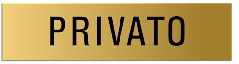 Placa privada cartel adhesivo de aluminio 160 x 40 mm anodizado oro