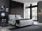 Letti Per IT - Letto Text Matrimoniale con Box Contenitore Misure 160x190, Rivestimenti SFODERABILI Tessuto Ecopelle Microfibra, Piedini h8