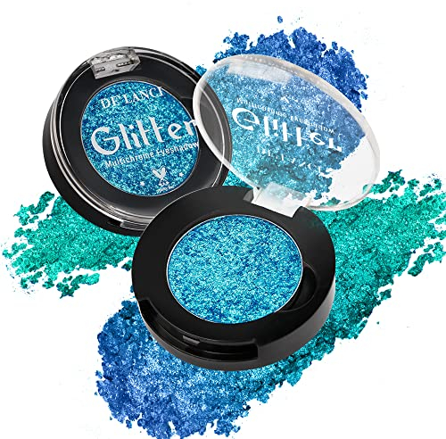 Metallic Duo-Chrom Lidschatten Make-up, High Pigment Blau Purpul Grün Multichrome Lidschatten Schimmern, LongWear Herrliche Farbe, Helle und lebendige Glitter Lidschatten, Keine Falten, Talk frei