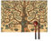 Tree of Life Placemats Set of 4 Washable Heat Resistant Place Mats Wipeable Indoor/Outdoor Table Mats for Home Party Dining Decoration 11.8 X 17.7 Inch