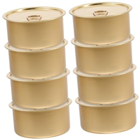 SOLUSTRE 10 Stück 180 Ml Lebensmittelbehälter Aus Metall Mit Deckel Teedosen Für Losen Tee Kaffeedosen Selbstverschließende Aluminiumdosen Mit Deckel