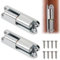 SULIUDAJI 2 Pezzi Cerniere per Ante Legno Cerniere per Porta in Legno Pieghevoli Automatiche Antiruggine 8 Viti per Porte Interne da Avvitare