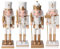 Daniel James Nutcracker Soldier - 25cm Wooden Christmas Nutcracker Ornament - Traditional Gold Nutcracker Soldier Figure - Classic Indoor Xmas Decoration for Home - Hand-Painted Pinewood, SET OF 4