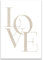 ARTFAVES® Poster - LOVE Beige | Wanddeko Wandbild Typografie Spruch Liebe | ohne Rahmen | 30 x 40 cm