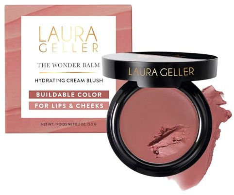LAURA GELLER NEW YORK The Wonder Balm Blush Complexion Enhancer - Hydrating Weightless Subtle Hint of Color + Glow for Mature Skin - Vegan Squalane - Apply to Cheeks & Lips (03 Rosy Refresh)