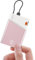 Aaoyun Power Bank, Kleinstes 5000mAh Tragbares Ladegerät mit eingebautem USB C In&Out Schnellladekabel, Kompakter Super Slim Mini Akku Pack für iPhone 16/15/14 Samsung S24 mit Lanyard, Rosa