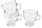CUCUBA Set 3 Tazzine da Caffè Roma in Vetro Trasparente 95ml Lavabili