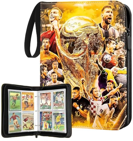 KBIBCK 400 Pockets Football Card Holder, Football Card Binder, Trading CardGames Collection, FootballCard Folder with Removable Sleeves,Footballs Cards Book,FootballTrading Carde Binder Album for Kid