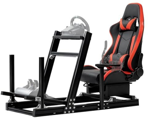 Dardoo 4080 Frame F1 Racing Simulator Cockpit mit Sitz für Logitech G920 und G923, Xbox, Thrustmaster T300Rs ohne Lenkrad, Pedale und Handbremse