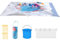 Kustimantu Piscina Playa Infantil - Piscina Infantil 2 x 2 Metros,Manta de Playa Plegable 2 en 1 Impermeable y Antiarena para Vacaciones y Picnic al Aire Libre