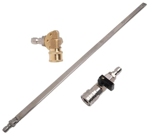 FUANA Outil de nettoyage de réservoir d'eau et de gaz pour gros camions, 55 cm, accessoire de nettoyeur haute pression en métal avec jet de ventilateur unidirectionnel, compatible avec valve 1/4 et