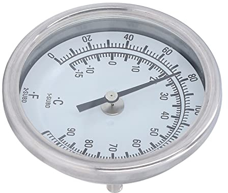 SIXRUN Bimetallisches Grillthermometer, Hohe Genauigkeit Zum Brauen, Grillen und Essen, Edelstahl 304, 83 Mm Durchmesser