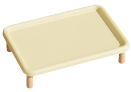 Baoblaze Raised Cat Bowl Stand, Durable Wood Leg Cat Feeder Elevated Shelf Large Capacity Wide Stable Raised Pet Bowls Platform Table for Cats and Dogs Neck Health, Easy to Clean, Beige