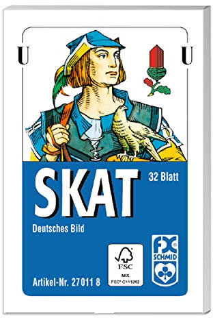 Ravensburger 27011 Kartenspiel - Skat, Deutsches Bild Rückseite Kornblume - 32 Blatt, Faltschachtel