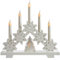WeRChristmas Pre-Lit Candle Bridge Arch Table Decoration, Wood, 32 cm - White