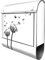 banjado® Design Briefkasten mit Pusteblume 2 38,5x46,5x13cm & 2 Schlüssel - Briefkasten Stahl Silber mit Zeitungsfach pulverbeschichtet - Postkasten A4 Einwurf inkl. Montagematerial