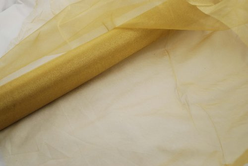 Organza 140 cm x 10 m Gold - Dekostoff für Tisch und Deko