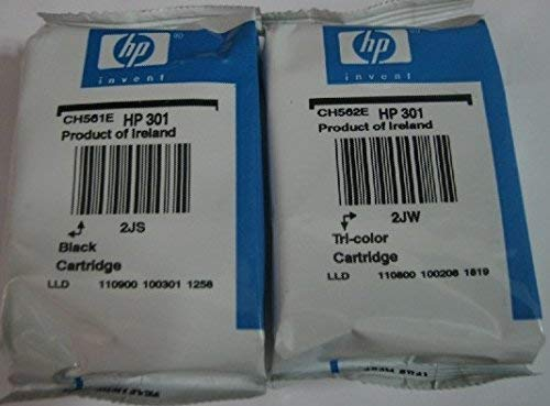 HP 301 Black & Colour Ink Cartridge Combo Pack - N9J72AE
