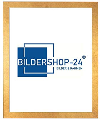 Bildershop-24 Bilderrahmen Monza in BLATTGOLD in 59,4 X 84 cm DIN A1 Fotorahmen, Wechselrahmen, Posterrahmen, Puzzlerahmen