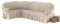 My Palace Beatrice elastischer Ecksofabezug mit Anti-rutsch Schaumstoffankern L-Form Sofahusse Eckcouch Cover Sofa Überwurf Spannbezug, Creme