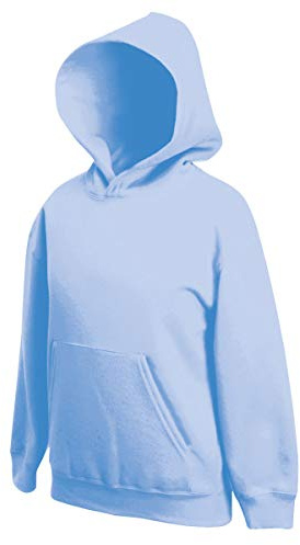 Fruit of the Loom: Kids Hooded Sweat 62-037-0, Größe:116 (5-6);Farbe:Sky Blue