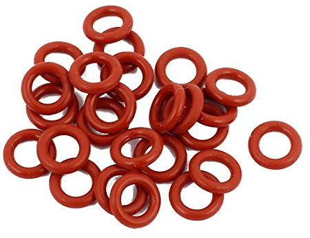 sourcing map 25tk.9x1,9mm Hitzebeständig Silikon O Ring Öl Dichtring Öldichtung Ölring rot DE de