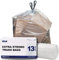 Plasticplace Lot de 200 sacs poubelle de 40 litres │ 1 mm │ Sacs poubelle transparents extra hauts avec cordon de serrage │ 61 x 78,7 cm