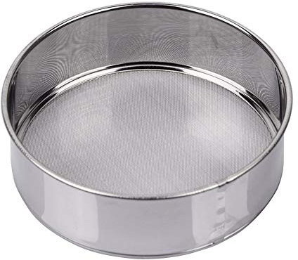 AMPSEVEN Flour Sifter for Baking - Stainless Steel 40 Mesh Small Tamis 6inch Round Sifter,Mini Fine Mesh Flour Sieve(6 Inch, 40m Mesh)